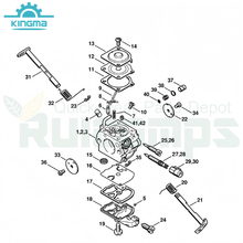 Carburettor Diagram of C1Q-100338D C1Q-S91A S107A for Stihl 021 023 025 Ms210 Ms230 Ms250 Chainsaw Gasoline Chainsaw Spare Parts