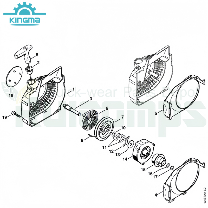 Starter Kit Rewind Starter Diagram for Stihl 021 023 025 Ms210 Ms230 Ms250 Chainsaw Gasoline Chainsaw Spare Parts Replacement Parts in After Market