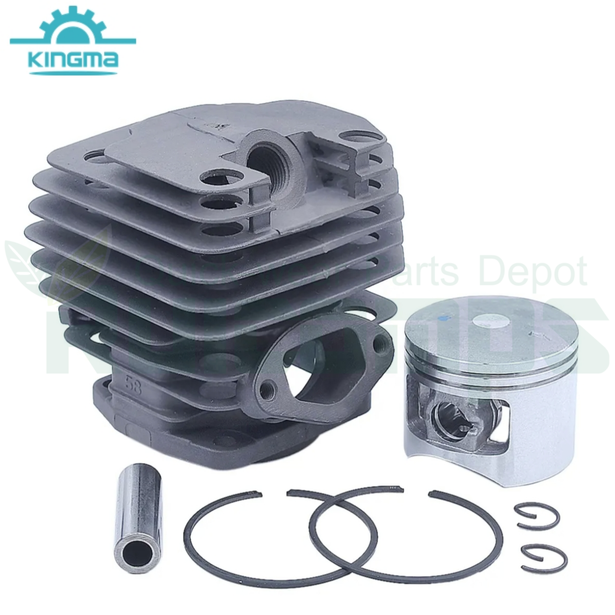 Cylinder Complete Cylinder Piston Kit Cylinder Rebuilt Kit 45.2mm Bore for Chinese 5800 CS5800 Chainsaw Komatsu Zenoah G5800 G5800L Chain Saw Gas Chainsaw