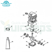 Stihl 018 Ms180 Chain Saw Gasoline Chainsaw And Spare Parts- Cylinder