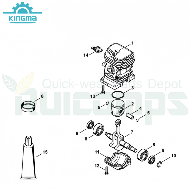Stihl 018 Ms180 Chain Saw Gasoline Chainsaw And Spare Parts- Cylinder