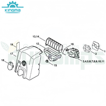 Stihl 021 023 025 Ms210 Ms230 Ms250 Chainsaw Gasoline Chainsaw Spare Parts-Air Filter Diagram