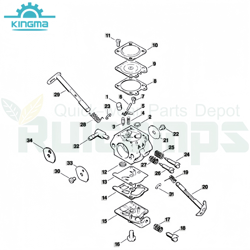thumbnail image 2 of Carburetor Throttle Rod Lever For Stihl 021, 023, 025, MS210, MS230, MS250 Chainsaws - Haishine 2 of 4