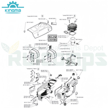 Diagram Top Cover and Engine Parts of H61 268 272 Gas-powered Chainsaw