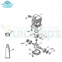 Stihl 017 Ms170 Chain Saw Gasoline Chainsaw And Spare Parts- Cylinder