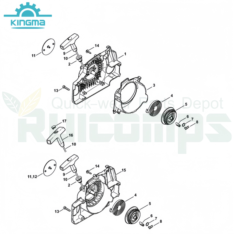 Stihl 017 Ms170 Chain Saw Stihl 018 Ms180 Gasoline Chainsaw And Spare Parts- Recoil Starter Rewind Starter