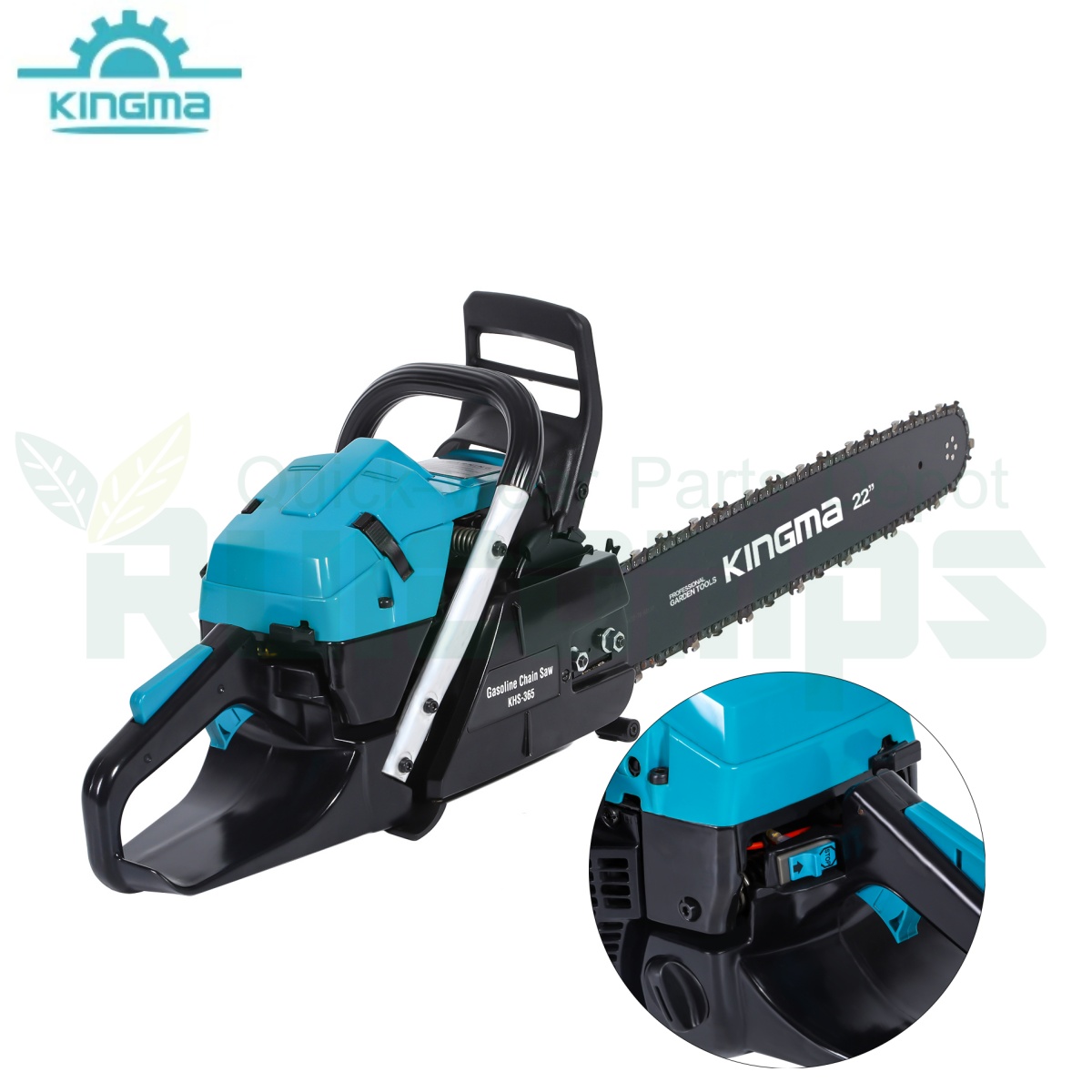 H365 Chainsaw 65cc Professional Forestry Tool Gas Powered 24 Inch Bar 3.4kw Engine