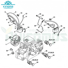 Ignition Antivibration Diagram of Stihl 017 018 Ms170 Ms180 Chainsaw-Gasoline Chainsaw Spare Parts Supplier Exporter