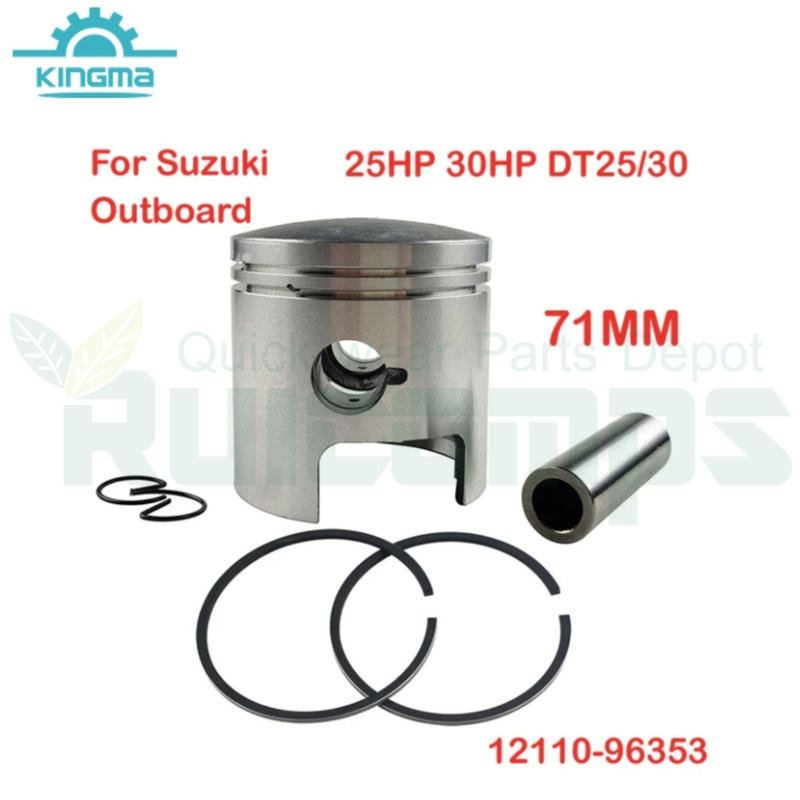 Piston Kit Piston Ring Set for Suzuki Outboard Motor 2-Stroke DT25 25HP DT30 30HP 12110-96350 12110-96353 Piston Ring 12140-96301 Piston Diameter 71mm STD 